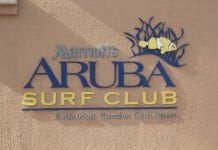 Marriott Aruba Surf Club Sign